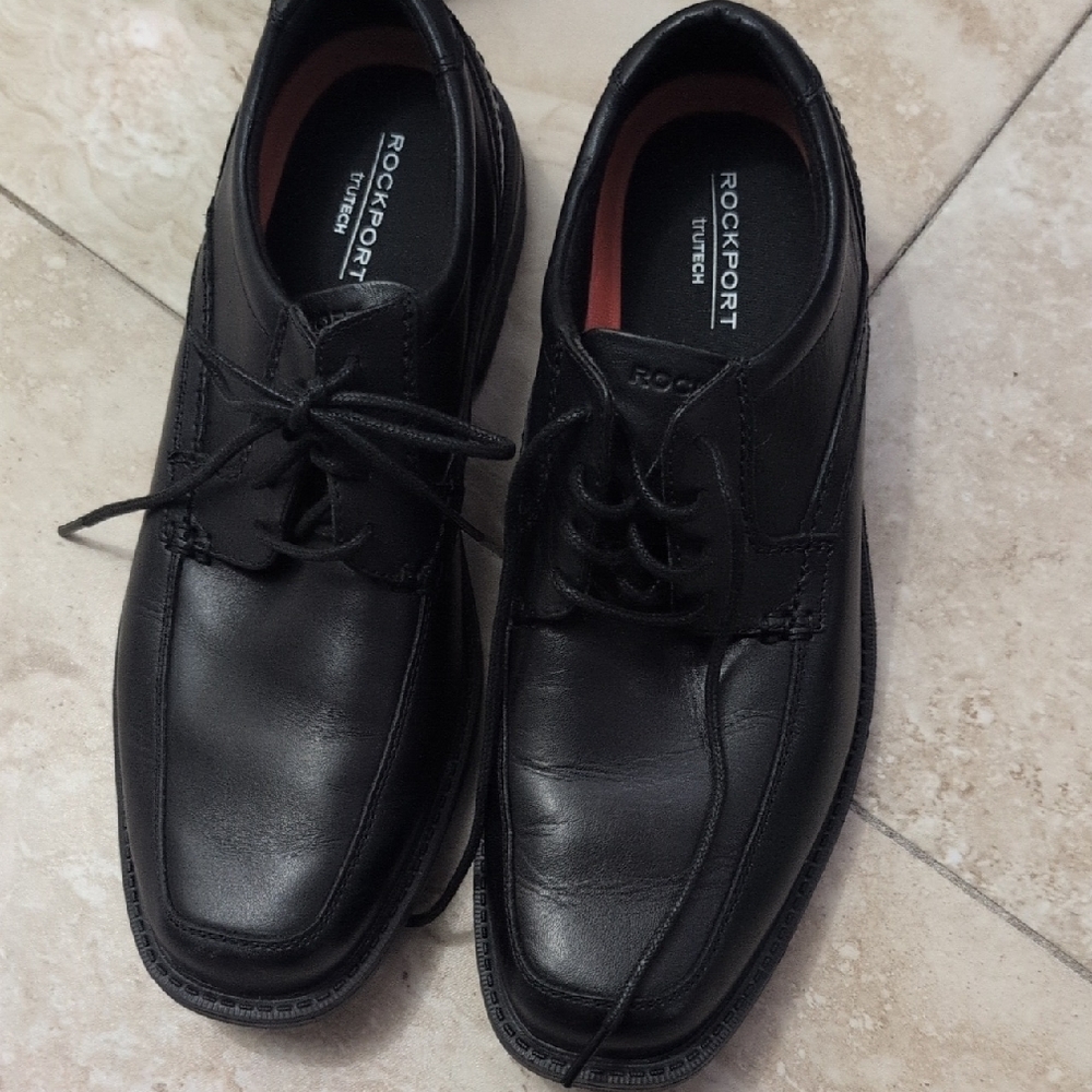 Rockport Men's Black Leather Derbys